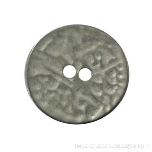 Metal Alloy Button with 2 Holes